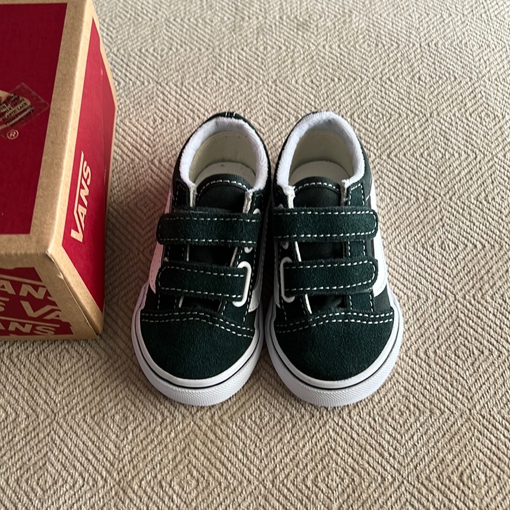 Vans for kids  dark green